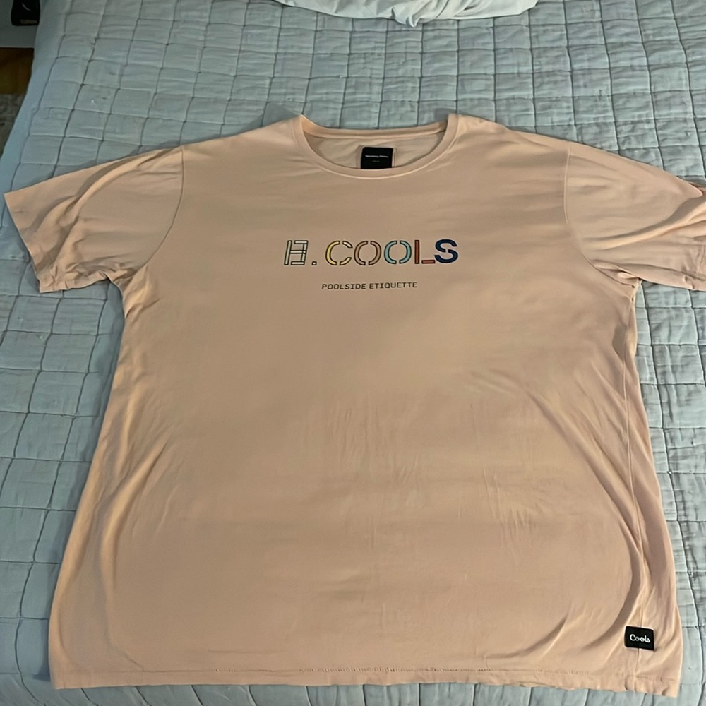Barney Cools Poolside Etiquette Pink Salmon T Shirt XL